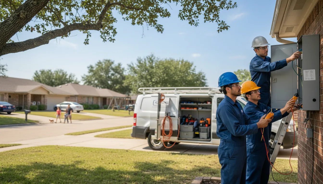 Emergency electrical repair services provided by licensed electricians in Texas